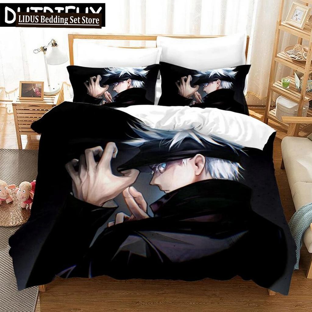 Jujutsu Kaisen Japan Anime 3D Printed Bedding Set King Duvet Cover Pillow Case Comforter Cover Bedclothes Duvet Covers