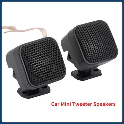2Pcs Mini Tweeter Speakers Car Audio Sound Loudspeaker 500W 12V Black Universal Fit for Most Cars