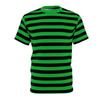 Green Striped T-Shirt Gothic Shirt Emo T-Shirt Punk Short Sleeve Green T-Shirt