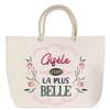 Beach Bag - PLANETEE - Gisèle the Most Beautiful - Rope Handle - Large Size - Personalized
