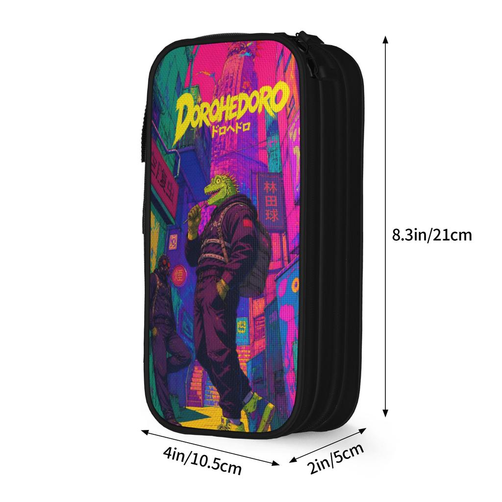 Dorohedoro Anime Pencil Cases Cute Pen Box Bag Student Big Capacity Students School Cosmetic Pencilcases