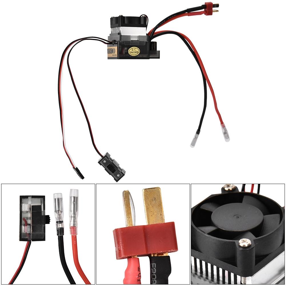 High Voltage 320A Waterproof Brushed ESC Electric Speed Controller with Fan for RC Model