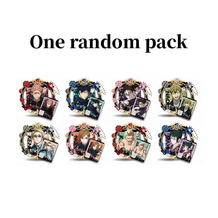 

Jujutsu Kaisen AR Version 3D Embossed Cold Stamping Double Flash Collectible Badges, 75mm Blind Box Anime Pins with Mystery Gift One random pack *1ea