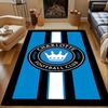 Charlotte FC Logo Design Patterned carpet, non slip mat suitable for living room and bedroom sofas