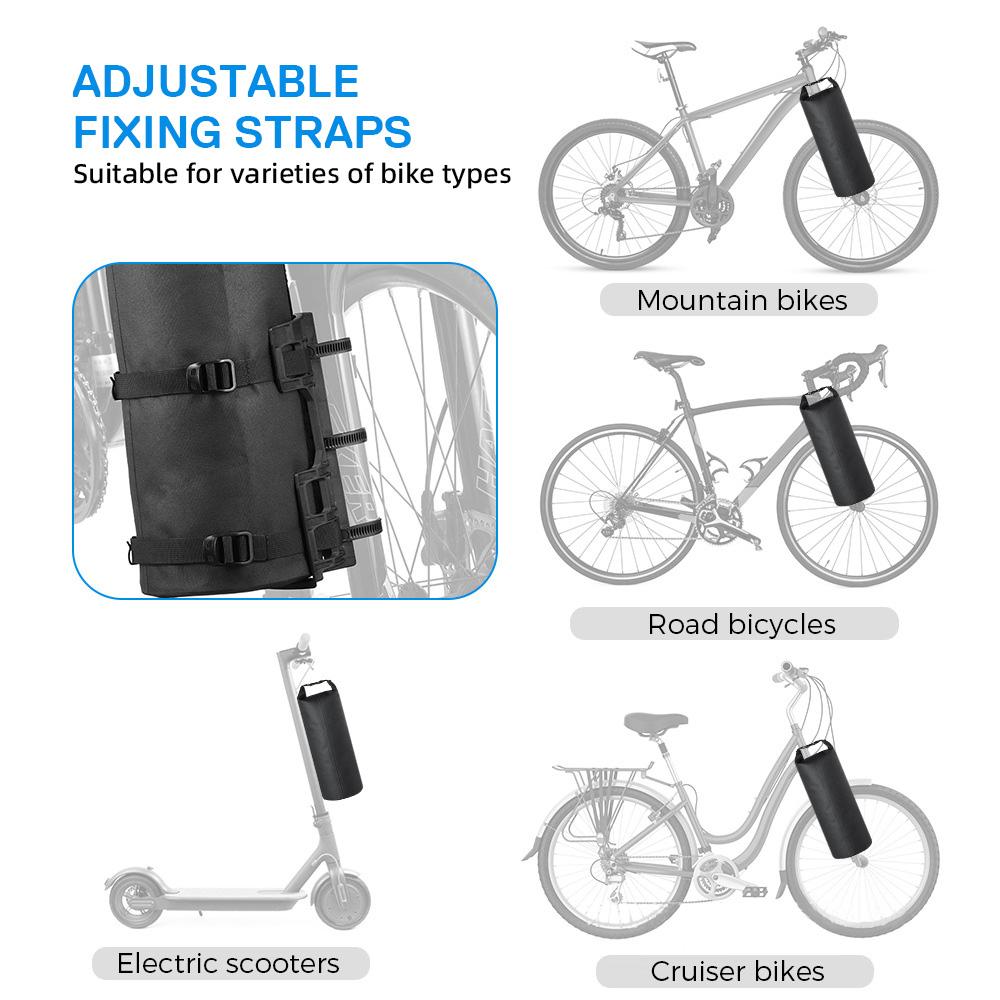 2pcs 5L Bike Fork Bag Waterproof Roll Top Dry Bag Bicycle Fork Bag Cycling Pack Bike Pannier