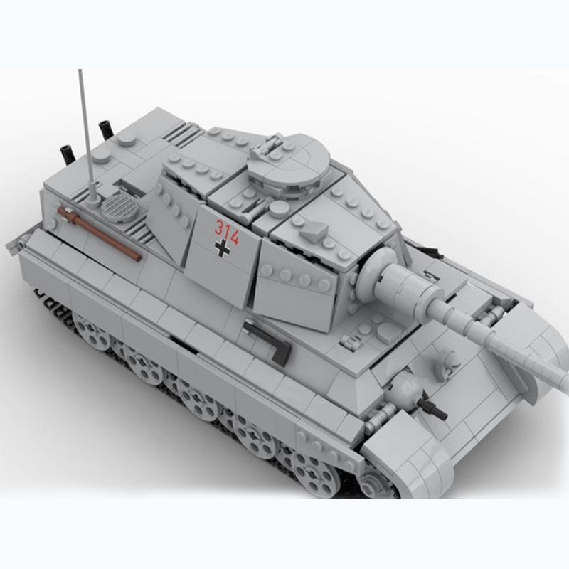 Building Block Compatible With 68284 Tiger Ii Tank, Heavy Tank Model Building Block Assembly Puzzle
