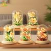 Moc Ewiges Blumenstrauß Displaybox Mikro-Baustein Blumenmodell DIY Haushalt Tischpflanze Dekoration Ziegel Spielzeug für Kinder