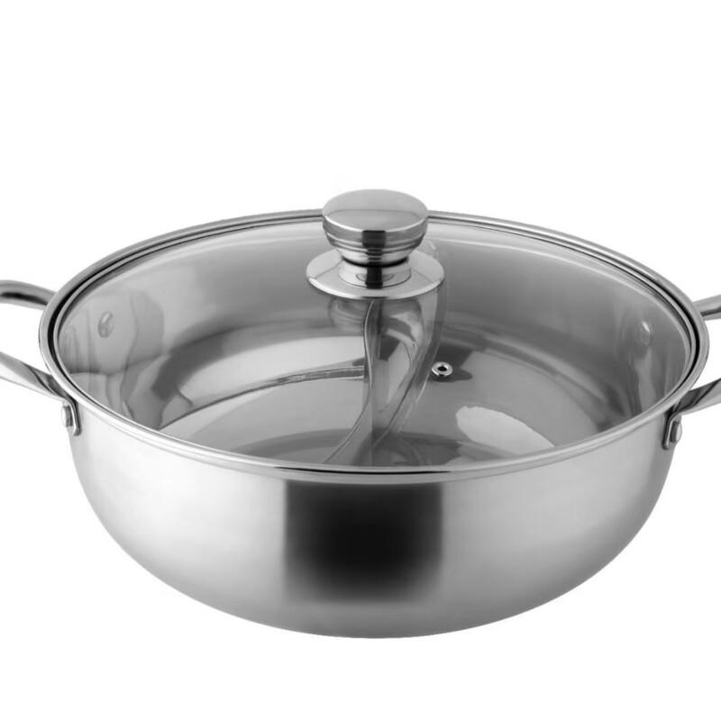 Wutuo 30cm 304 Stainless Steel Divided Hot Pot