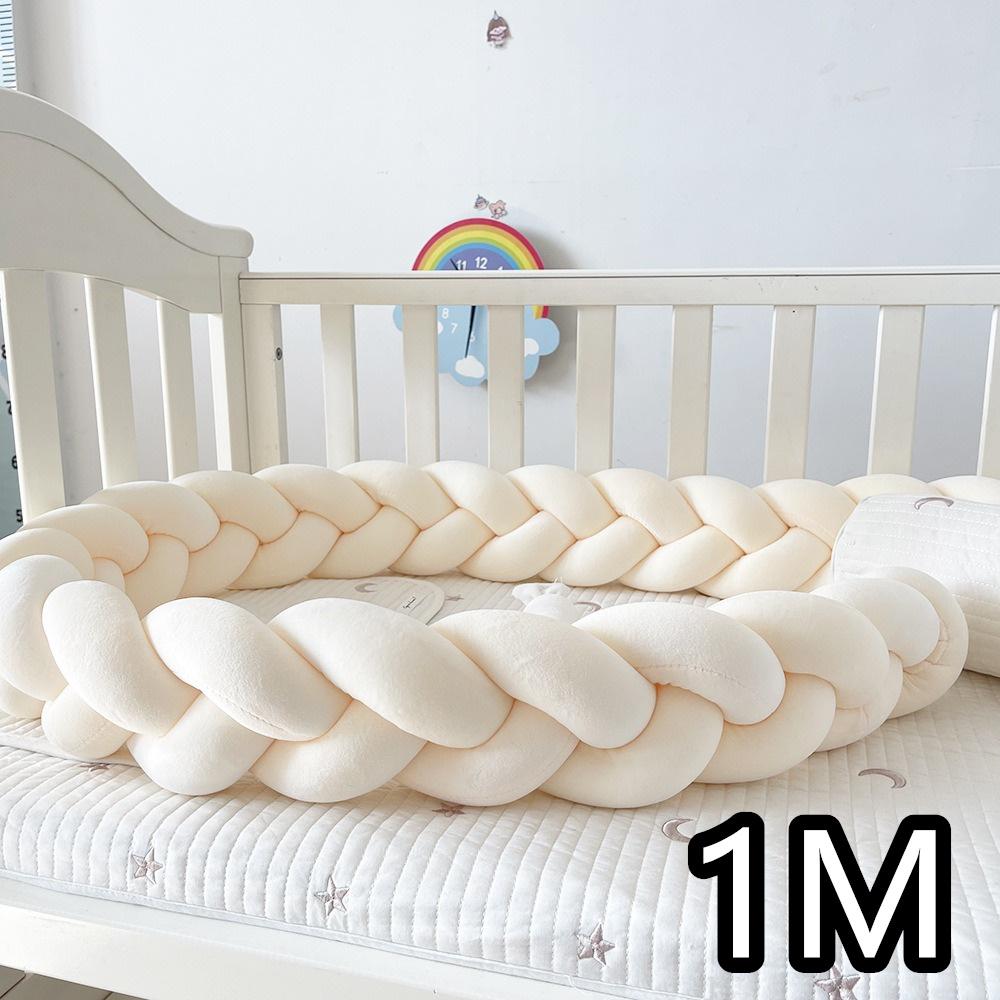 1M/2M/3M/4M  Baby Crib Bumper Protector Bed Braid Knot Cushion for Infant Kids Shares Toddler Baby Bed Bumpers in Crib Newborn