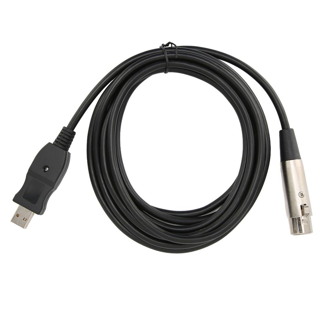 Microphone Converter Cable USB To XLR Adapter Wire with Sound Card for Musical Instrument Recording