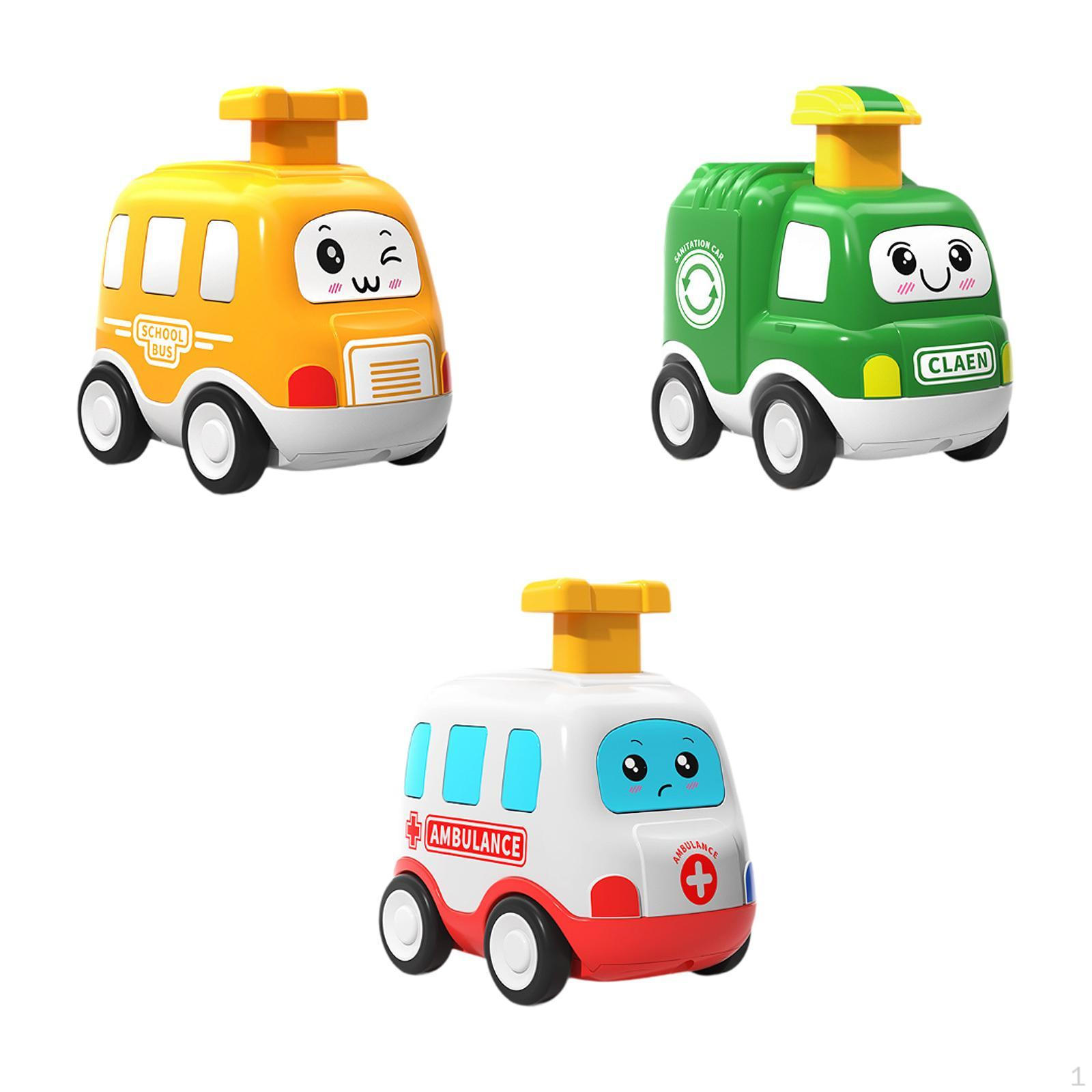 

Baby Push and Go Car Игрушечная машинка для малышей, интерактивный инерционный мультяшный завод для вечеринки жёлтый