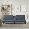 VidaXL Sofa Bed with Cup Holders Dark Grey Velvet 351921