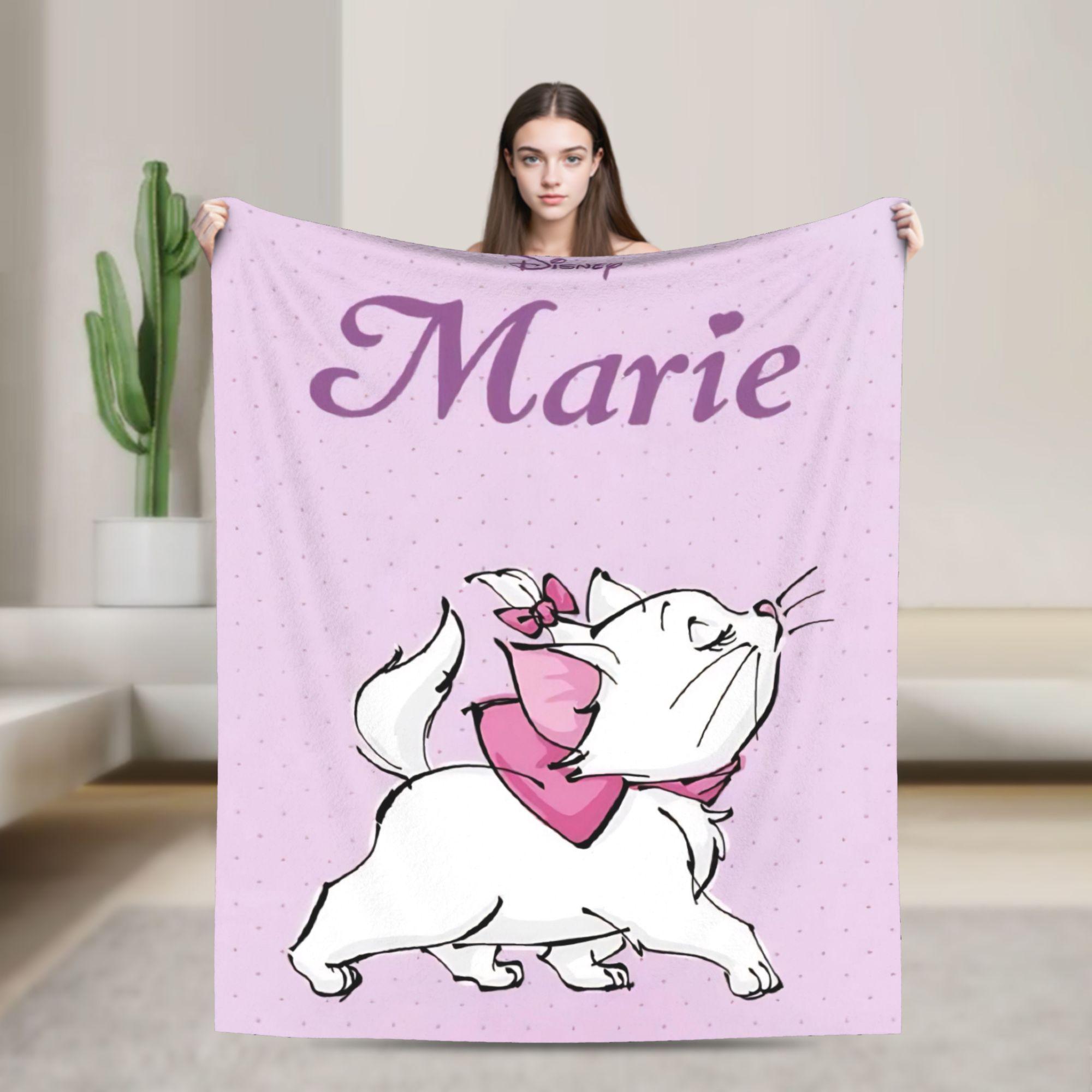 

The Aristocats Marie Cats Paris Blanket Cover Cartoon Plush Throw Blanket Bed Sofa Decoration Soft Warm Bedspreads Breathable 80x60in