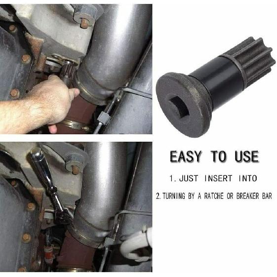 Engine Barring Rotating Tool Fit for Cummins B/C Series and Dodge Pickups 3.9L, 5.9L, 6.7L 8.3L Diesels Engines