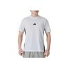 Adidas Essential Striped Crew Neck Logo Drop Shoulder Short Sleeve T-Shirt Men Tops White Black JY8563