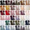 Pin Free Instant Chiffon Hijab Scarf With Undercaps Muslim Women Hijabs With Inner Caps Underscarf Caps Islam Headscarf