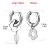 1 Pair Earrings Sweet Cool Fashion Asymmetrical Festival Gifts Flower Daily Wear For Women Personality Ear Buckles Heart-shaped  Jewelry