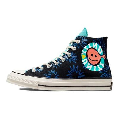 Chuck 70 High Sunny Floral Unisex Αθλητικά Παπούτσια Μαύρο Πλυμένο-Τιρκουάζ Game-Royal 172824C