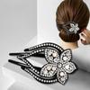 Women Large Hair Claw Rectangle Hair Clips Hairpin Flowers Hair Accessories