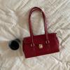 Borsa Rossa Festiva per Donna Nuova Borsa da Sposa Texturizzata Borsa a Mano Versatile con Temperamento Grande Capacità Monospalla Borsa da Matrimonio
