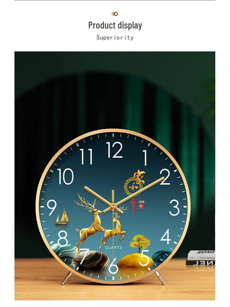 Elegant Multifunctional Clock: Desk, Wall, Table, or Floor Use – Light Luxury Ornament with Simple Pendulum