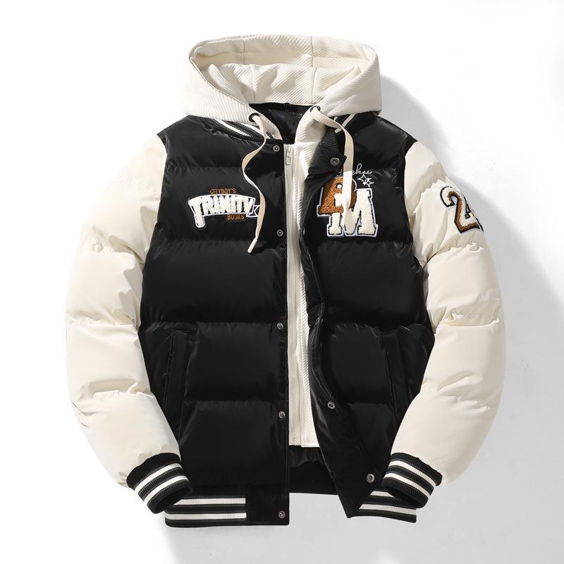 Men's Thickened Detachable Two-Piece Winter Cotton Jacket - Casual, Warm & Loose Couple Style