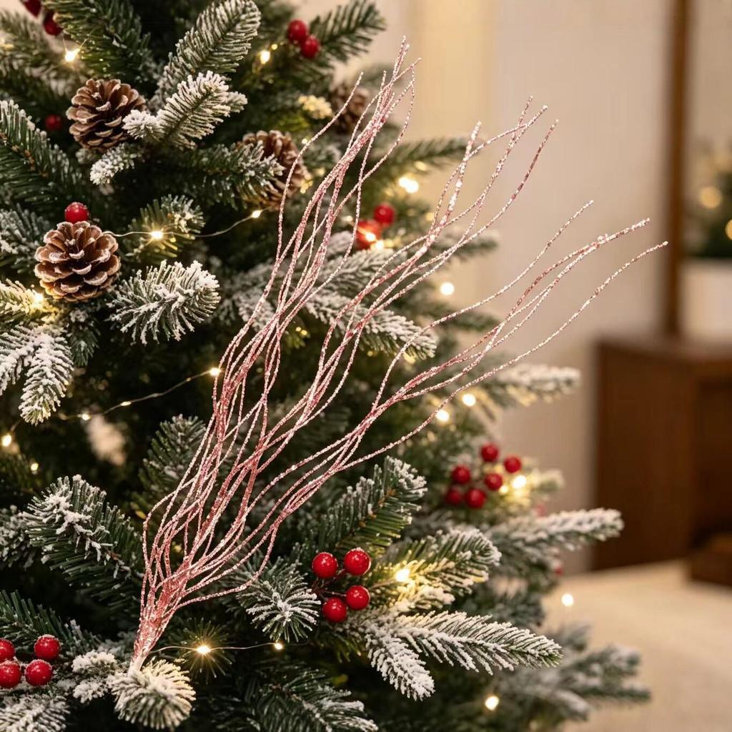 American Glitter PVC Branches Christmas Tree Ornaments