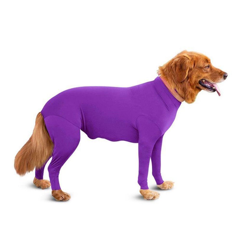 

М який післяопераційний костюм для собак, зручний комбінезон для великих собак, захист від випадіння шерсті L фіолетовий