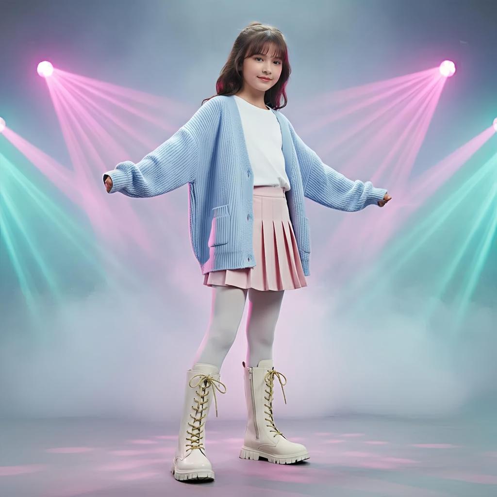 Dívčí kozačky Krátké kotníkové boty Boční zip Měkká podrážka Kožené Společenské Jezdecké boty Pro děti