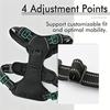 Service Dog Harness Front Clip Heavy Duty Reflective Easy Control Handle For Large Dog Walking Easy To Control For Small Medium