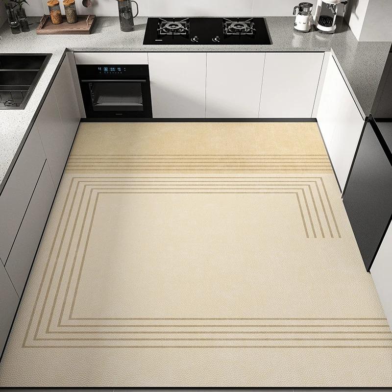 Light Luxury Kitchen Floor Carpet Living Room Foldable Doormat Machine Washable Coffee Table Mat Bedroom Fluffy Big Size Rug