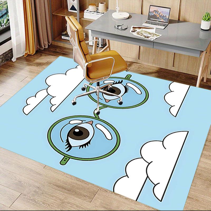 1PC eyes glasses Anti-slip carpet, suitable for Office, bedroomand playrooms. It can also be used as a sofa footrest cover-W49