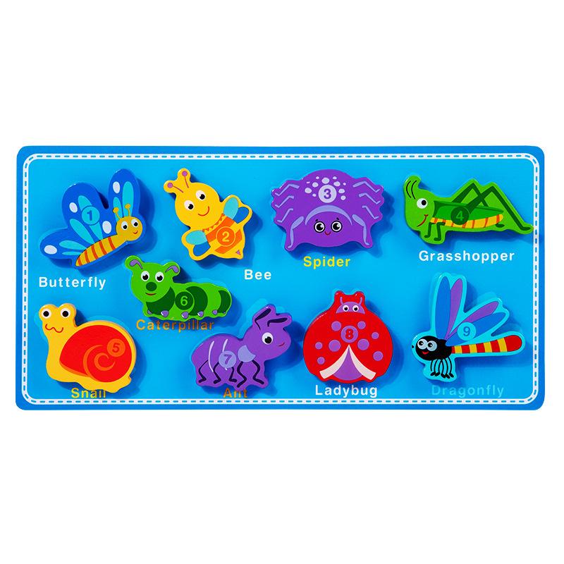 Kids  Digital Animal Traffic Puzzle Board with Educational Building Blocks and Pinyin Letters