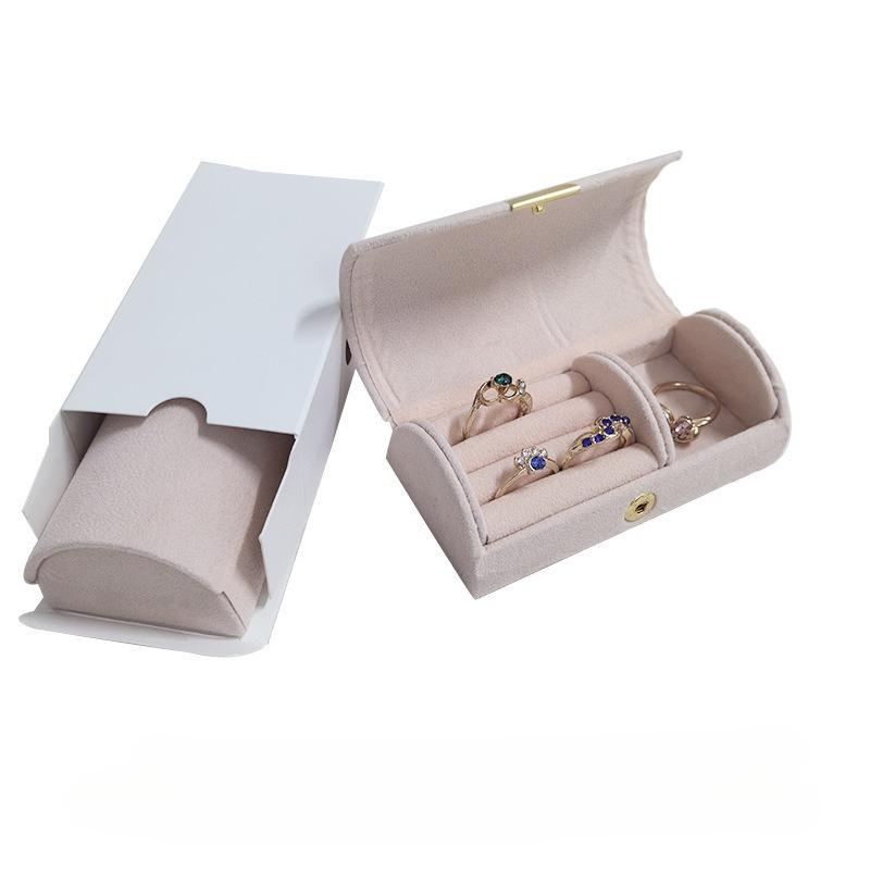 

1 шт. Роскошная бархатная шкатулка для хранения ювелирных изделий для женщин, Портативный дорожный дизайн, Защита от ржавчины, Хранение колец, Идеальный подарок на дни рождения