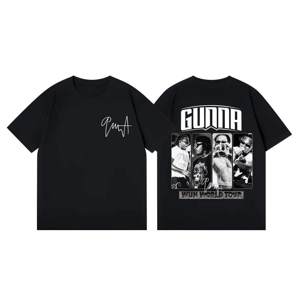 

Rapper Gunna Wun World Tour 2026 T Shirt Unisex Women Clothing Harajuku Hip Hop Tshirts Summer Fashion Casual Oversized Tshirt 2XL