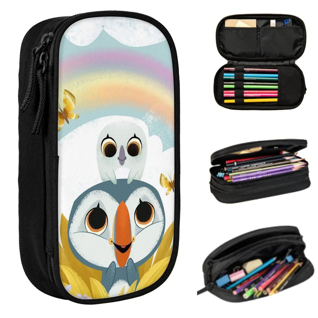 Puffin Rock And New Friends Pencil Case for Students Gifts Pen Box Pencil Bag Stationery Supplies Pen Holder Bag