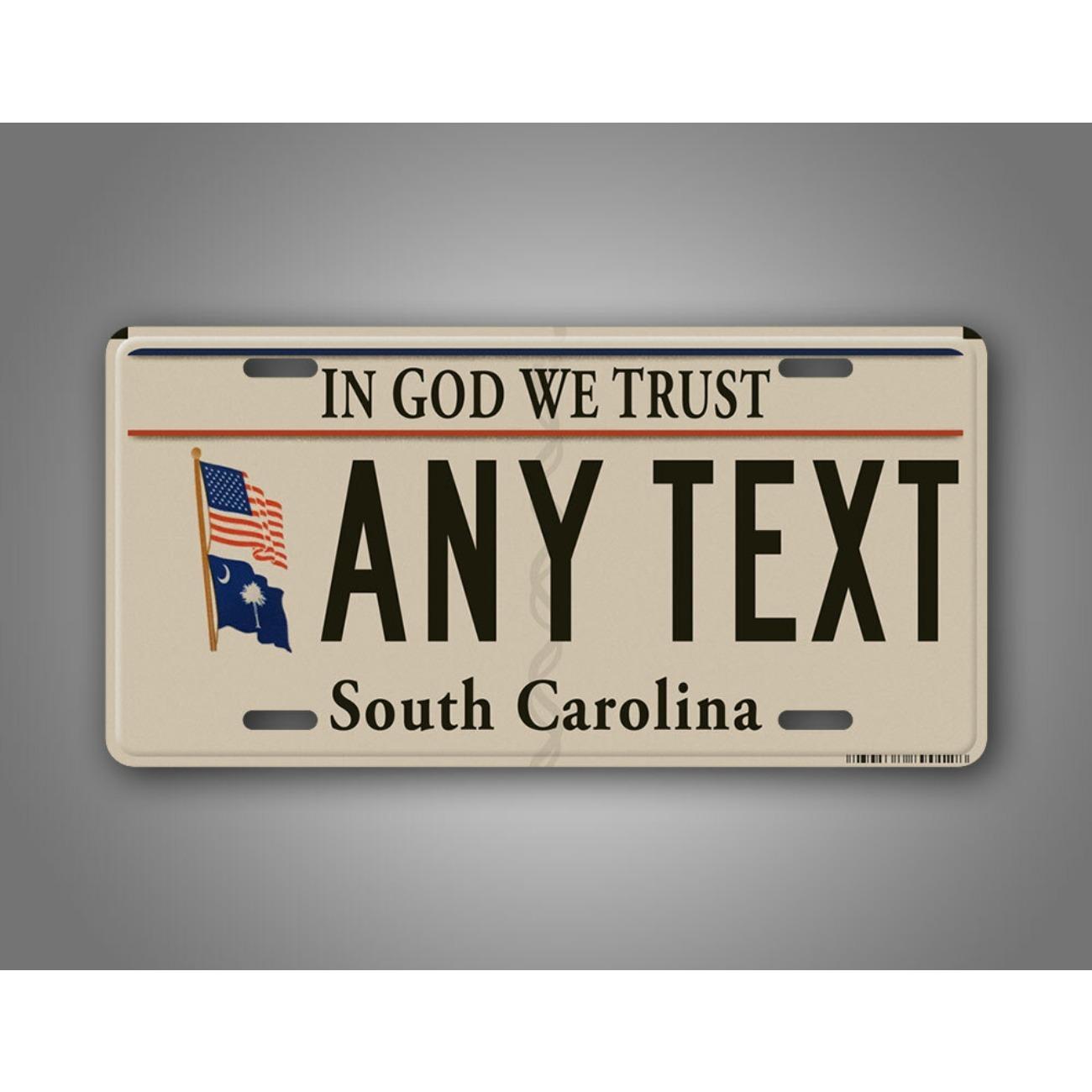 

Personalized South Carolina Metal Decorative Tag Ideal for Home Decor (Only Decoration) білий