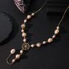 Natural Freshwater Pearl Necklace 18k Gold Plated Handmade Design Luxury Necklace Women Jewelry GN0260
