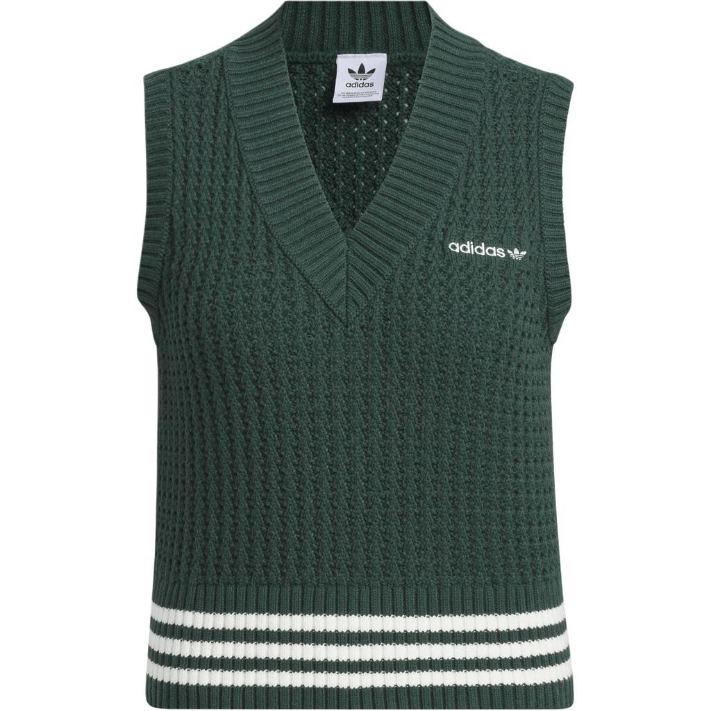 Adidas Originals FW24 Knit Vest Women Vests Mineral-Green JD5801