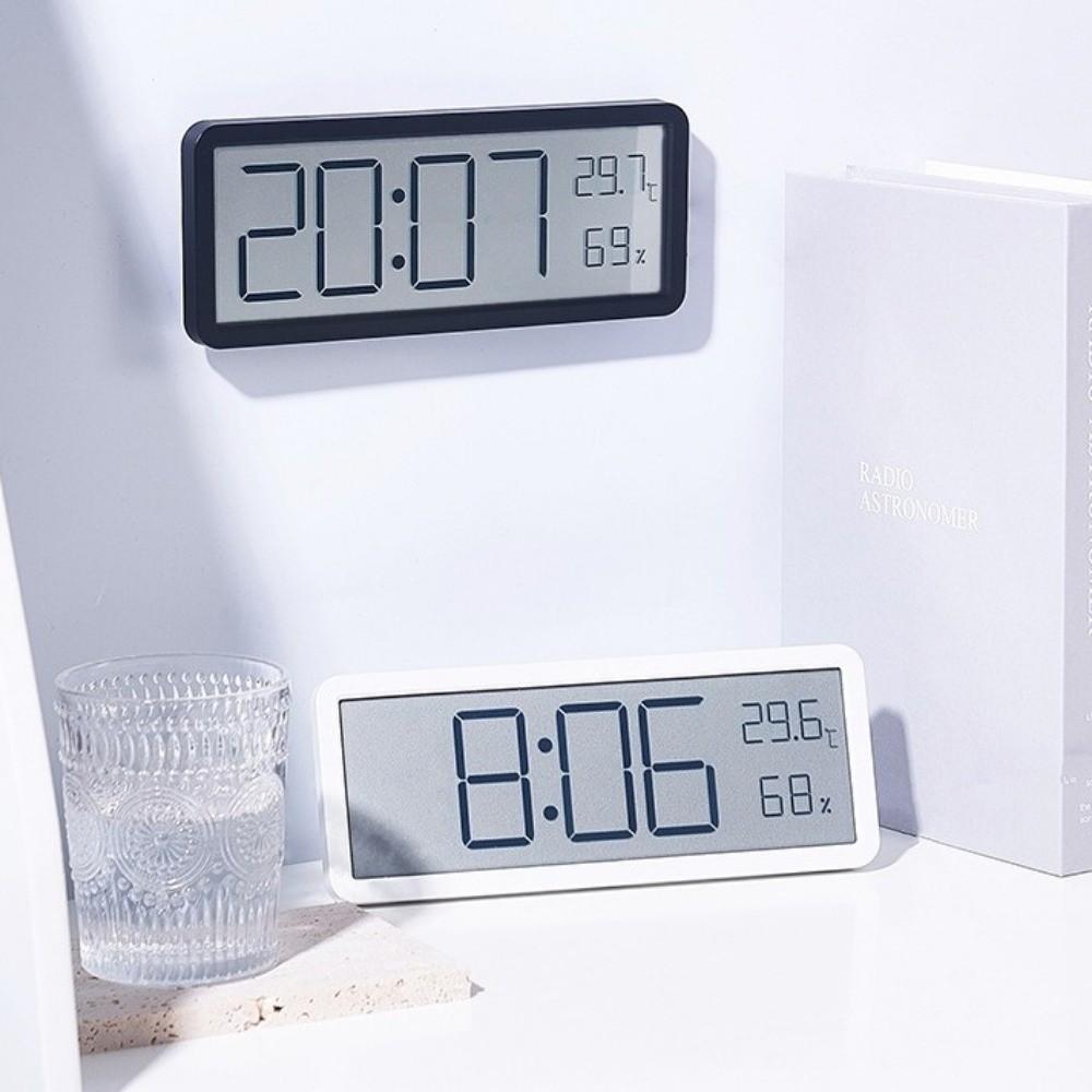 Temperature LCD Digital Wall Clock Humidity Desktop Clock Electronic Clock  Office Decoration