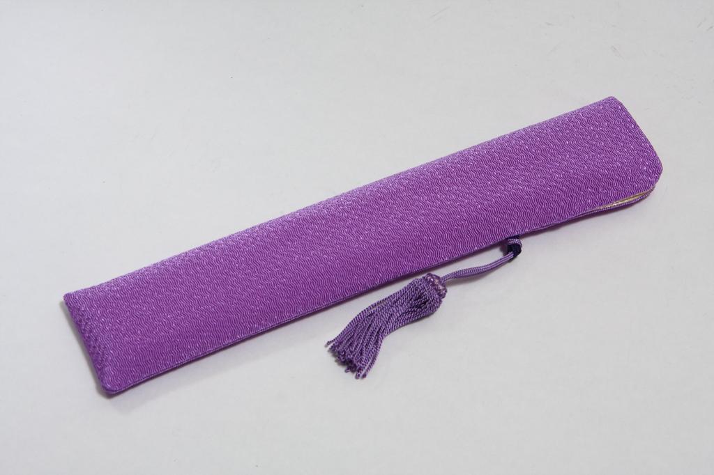 Hasegawa Women's Folding Fan with Pouch and Presentation Box, Made In Japan (Wisteria Flower Design)