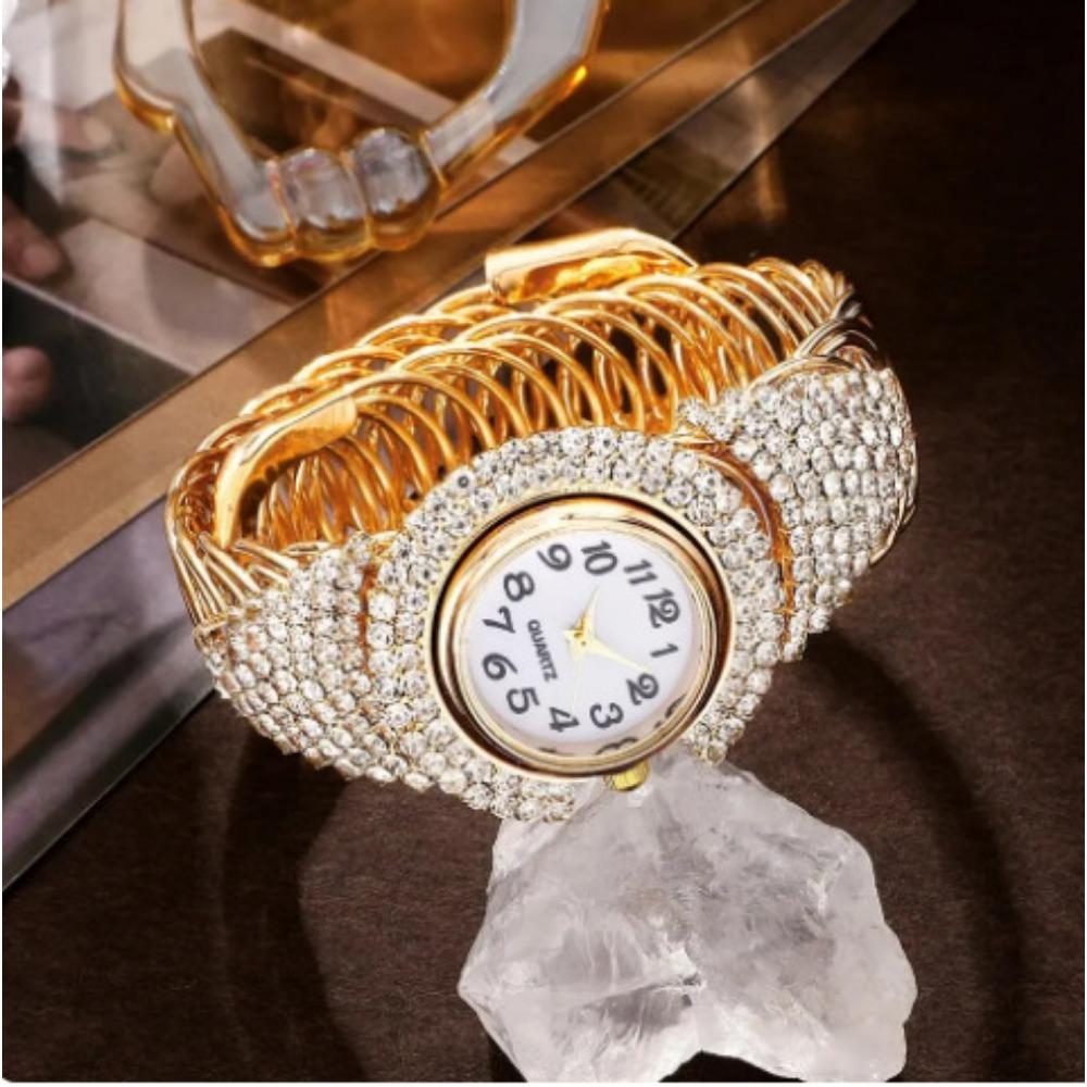 Luxury Watch Rhinestone Women's Elegant Watch Women's Quartz Watch for Girls Ladies Jewelry Set