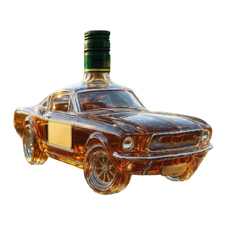 Display Worth Car Design Glass Whiskeys Bottle With High Quality Finish For Collectors And Whiskeys Aficionados