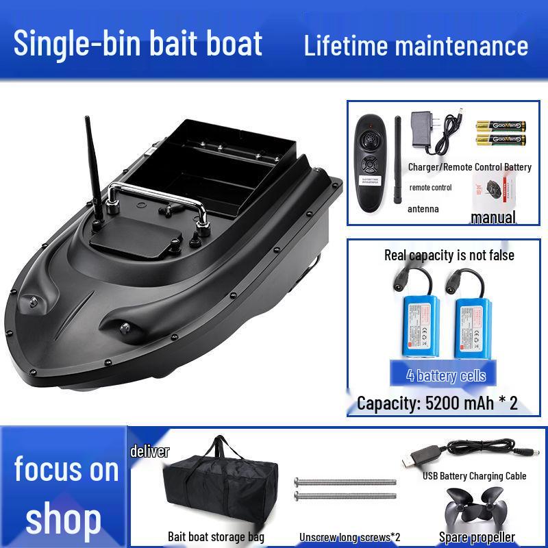 Smart 600m Remote Control High-Power Bait Boat with Constant Speed Cruise & Auto Unhooking Function for Fishing.