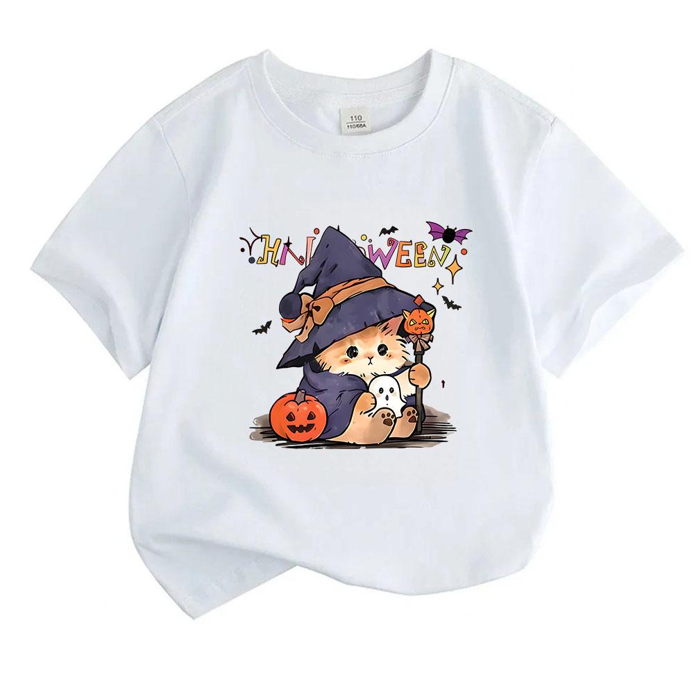 Kids Boys Girls 100% Cotton Short Sleeve O-Neck T-Shirt Cute