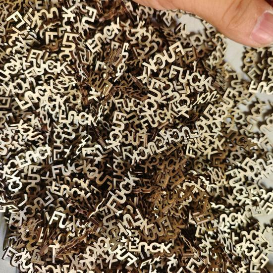 Bad Mood Gift Bottle Wooden Fucks Letter Pieces Vent Gift Jar