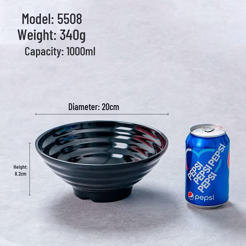 ZISIZ Ribbed Melamine Noodle Bowl