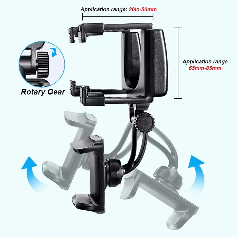 Rearview Mirror Phone Holder for Car Free Rotation Adjustment Phone Mount Stable Gripper Smartphone Navigation Bracket