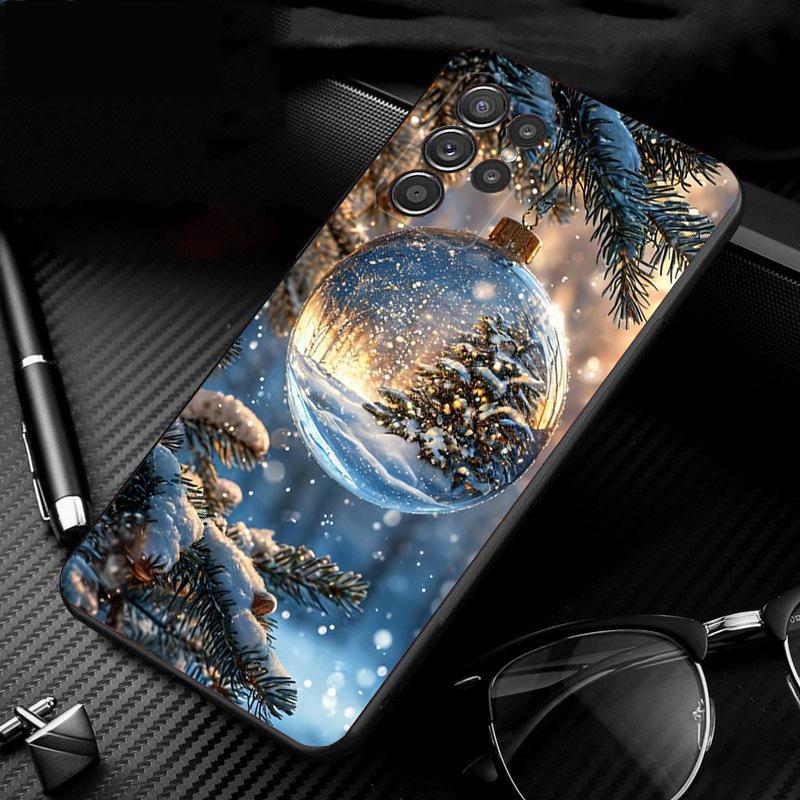 Phone Case For Samsung Galaxy S25 S24 S23 S22 S21 Ultra S24 S23 S22 S21 S25 Plus S24 S25 FE Christmas Ball Tree