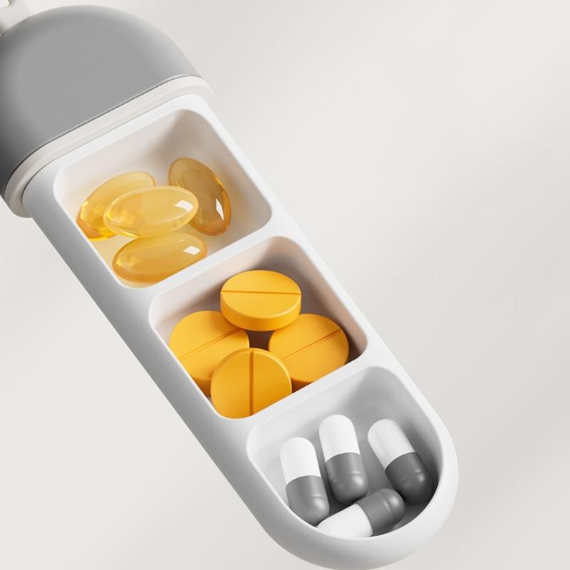 Convenient Medicine Storage Box Easy to Carry Pills Organizer Waterproof Container for Medications Tablets Dispenser